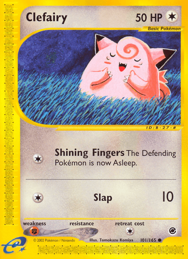Colorless, Common, Expedition: Base Set, Fighting[×2], Normal, Reverse Holofoil Clefairy (101/165) [Expedition: Base Set] - Trading Card World