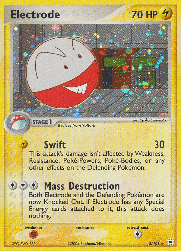 EX: Hidden Legends, Fighting[×2], Holo Rare, Holofoil, Lightning, Reverse Holofoil Electrode (5/101) [EX: Hidden Legends] - Trading Card World