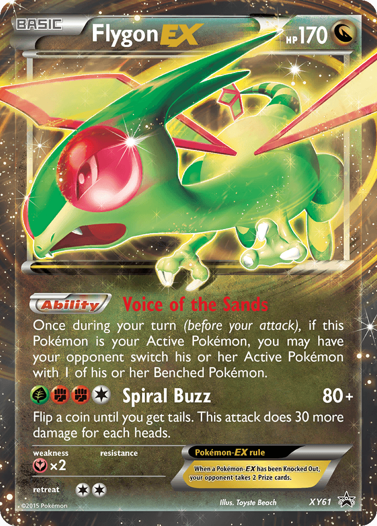 Dragon, Fairy[×2], Holofoil, Promo, XY61, XY: Black Star Promos Flygon EX (XY61) [XY: Black Star Promos] - Trading Card World