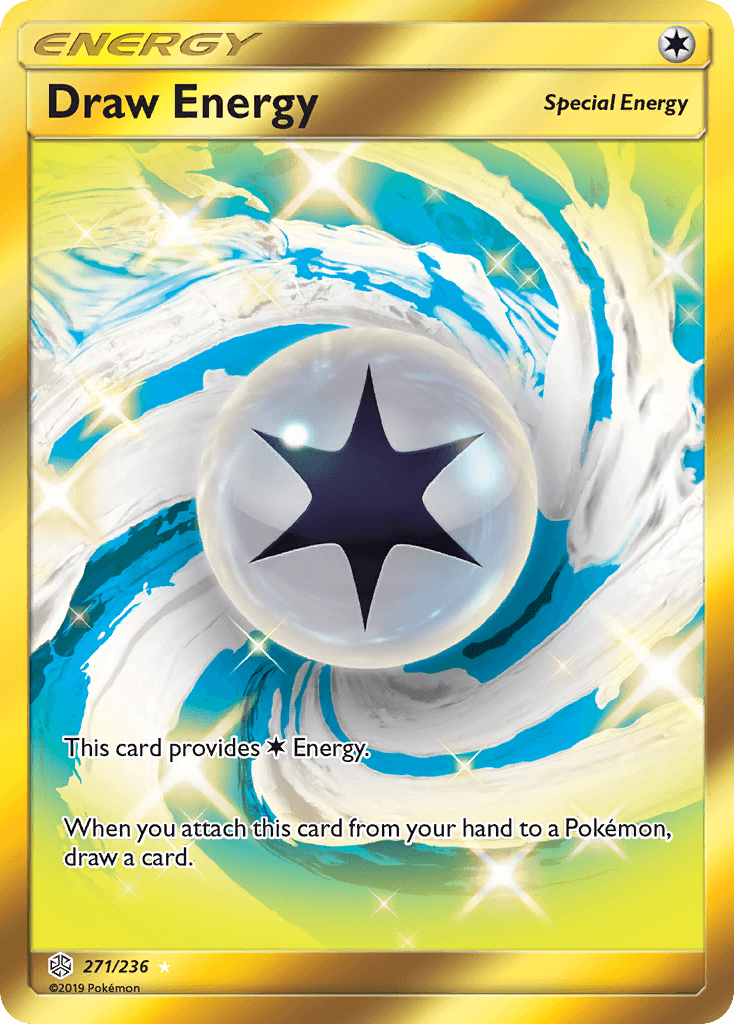 271, Colorless, Holofoil, Secret Rare, Sun & Moon: Cosmic Eclipse Draw Energy (271/236) [Sun & Moon: Cosmic Eclipse] - Trading Card World