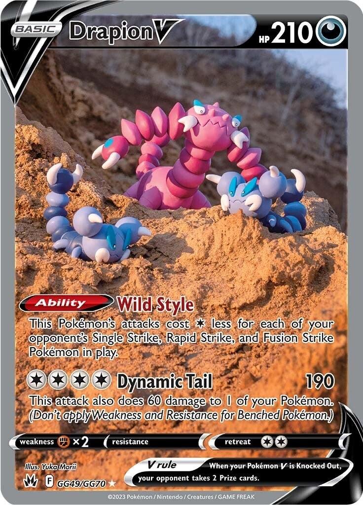 Darkness, Fx2, GG49, Holofoil, Sword & Shield: Crown Zenith, Ultra Rare Drapion V (GG49/GG70) [Sword & Shield: Crown Zenith] - Trading Card World