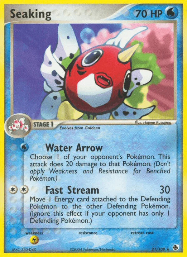 21, EX: Ruby & Sapphire, Lightning[×2], Normal, Rare, Reverse Holofoil, Water Seaking (21/109) [EX: Ruby & Sapphire] - Trading Card World