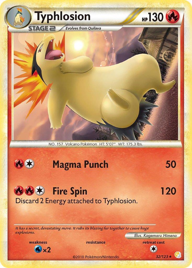 32, Fire, HeartGold & SoulSilver: Base Set, Holo Rare, Holofoil, Water[×2] Typhlosion (32/123) (Theme Deck Exclusive) [HeartGold & SoulSilver: Base Set] - Trading Card World