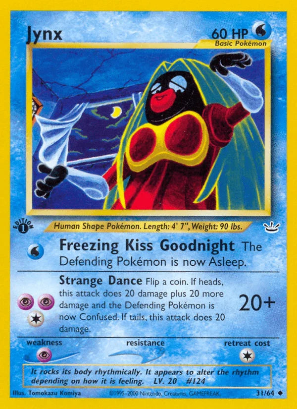 1st Edition Normal, 31, Neo Revelation 1st Edition, Psychic[×2], Uncommon, Water Jynx (31/64) [Neo Revelation 1st Edition] - Trading Card World