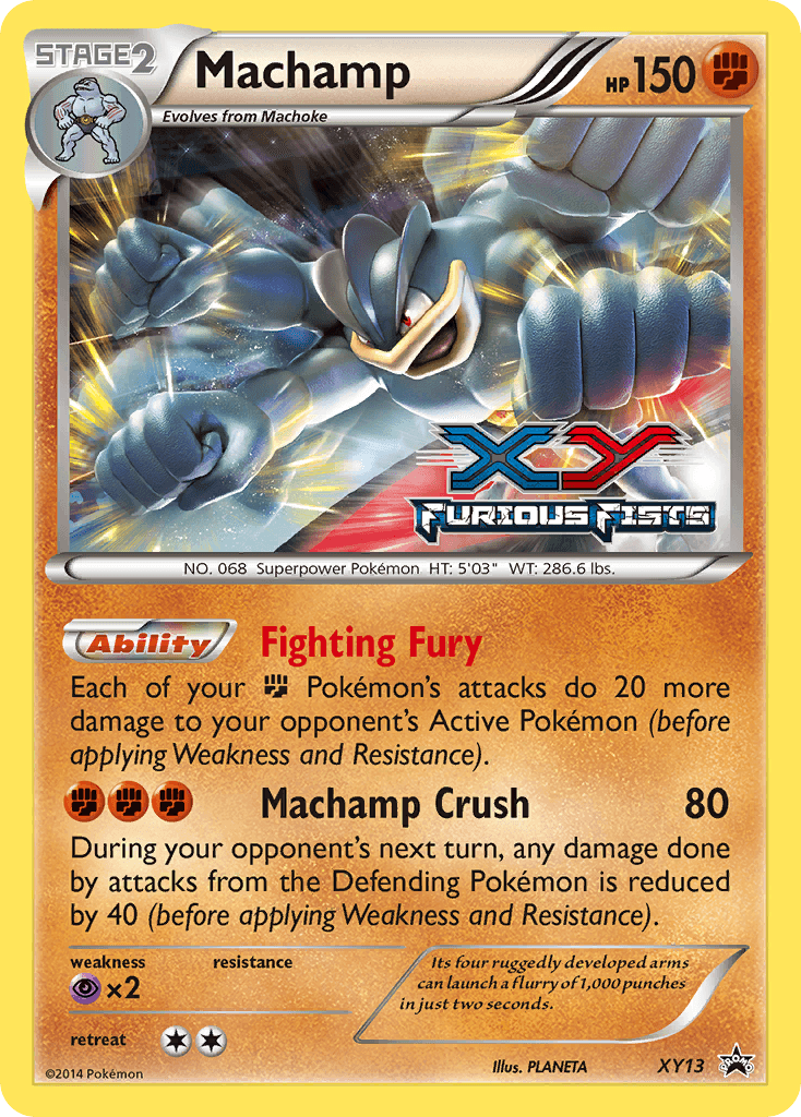Fighting, Holofoil, Promo, Psychic[×2], XY13, XY: Black Star Promos Machamp (XY13) [XY: Black Star Promos] - Trading Card World