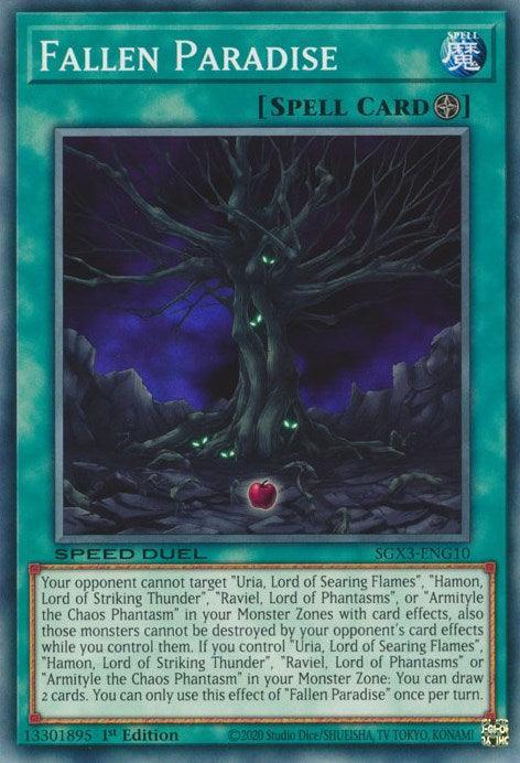 1st Edition, Common, Field Spell, Speed Duel GX: Duelists of Shadows, Spell Fallen Paradise [SGX3-ENG10] Common - Trading Card World