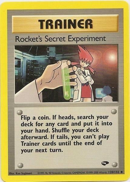 120, Gym Challenge Unlimited, Normal, Trainer, Uncommon Rocket's Secret Experiment (120/132) [Gym Challenge Unlimited] - Trading Card World