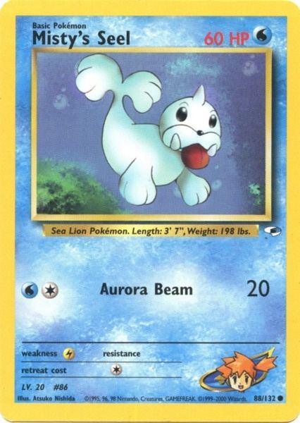 88, Common, Gym Heroes Unlimited, Lightning[×2], Normal, Water Misty's Seel (88/132) [Gym Heroes Unlimited] - Trading Card World