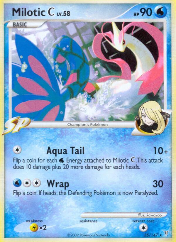 35, Holo Rare, Holofoil, Lightning[×2], Platinum: Supreme Victors, Water Milotic C (35/147) (Theme Deck Exclusive) [Platinum: Supreme Victors] - Trading Card World
