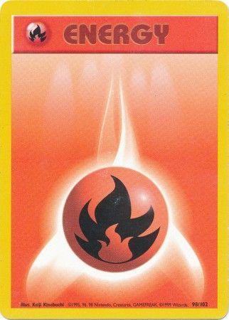 98, Base Set Unlimited, Basic Energy, Common, Normal Fire Energy (98/102) [Base Set Unlimited] - Trading Card World