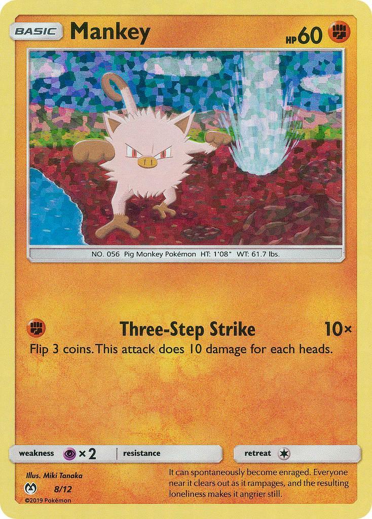 Fighting, Holofoil, McDonald's Promos: 2019 Collection, Promo, Psychic[×2] Mankey (8/12) [McDonald's Promos: 2019 Collection] - Trading Card World
