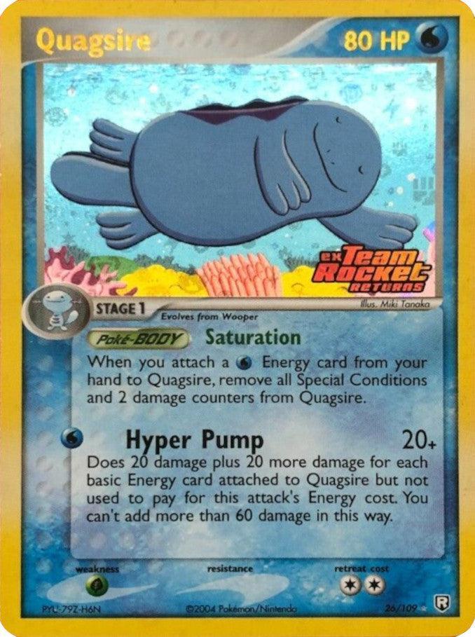 26, EX: Team Rocket Returns, Grass, Holo Rare, Reverse Holofoil, Water Quagsire (26/109) (Stamped) [EX: Team Rocket Returns] - Trading Card World