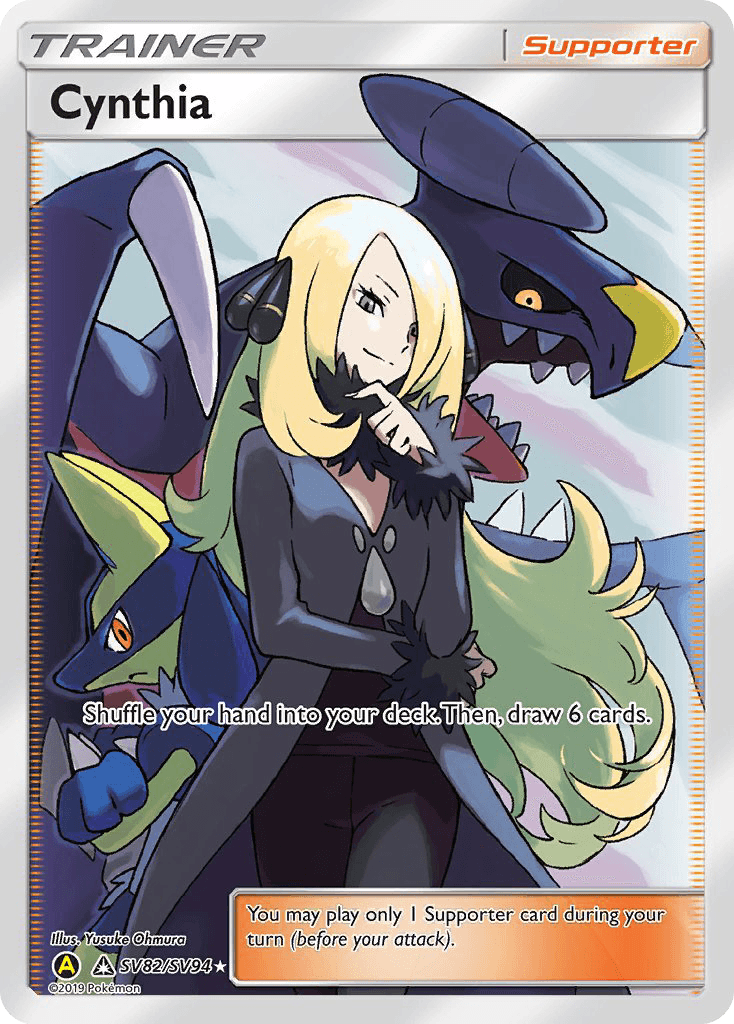 Holofoil, Sun & Moon: Hidden Fates - Shiny Vault, Supporter, SV82, Ultra Rare Cynthia (SV82/SV94) [Sun & Moon: Hidden Fates - Shiny Vault] - Trading Card World