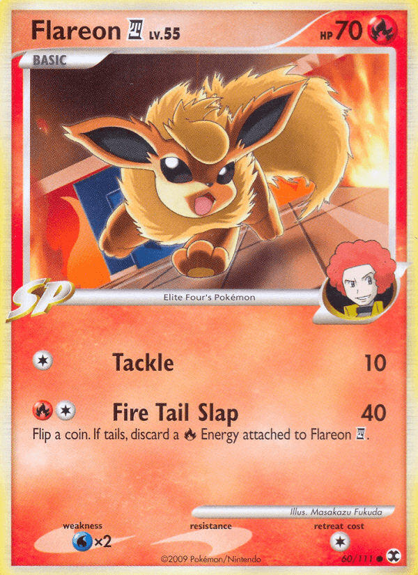 60, Common, Fire, Normal, Platinum: Rising Rivals, Reverse Holofoil, Water[×2] Flareon (60/111) [Platinum: Rising Rivals] - Trading Card World