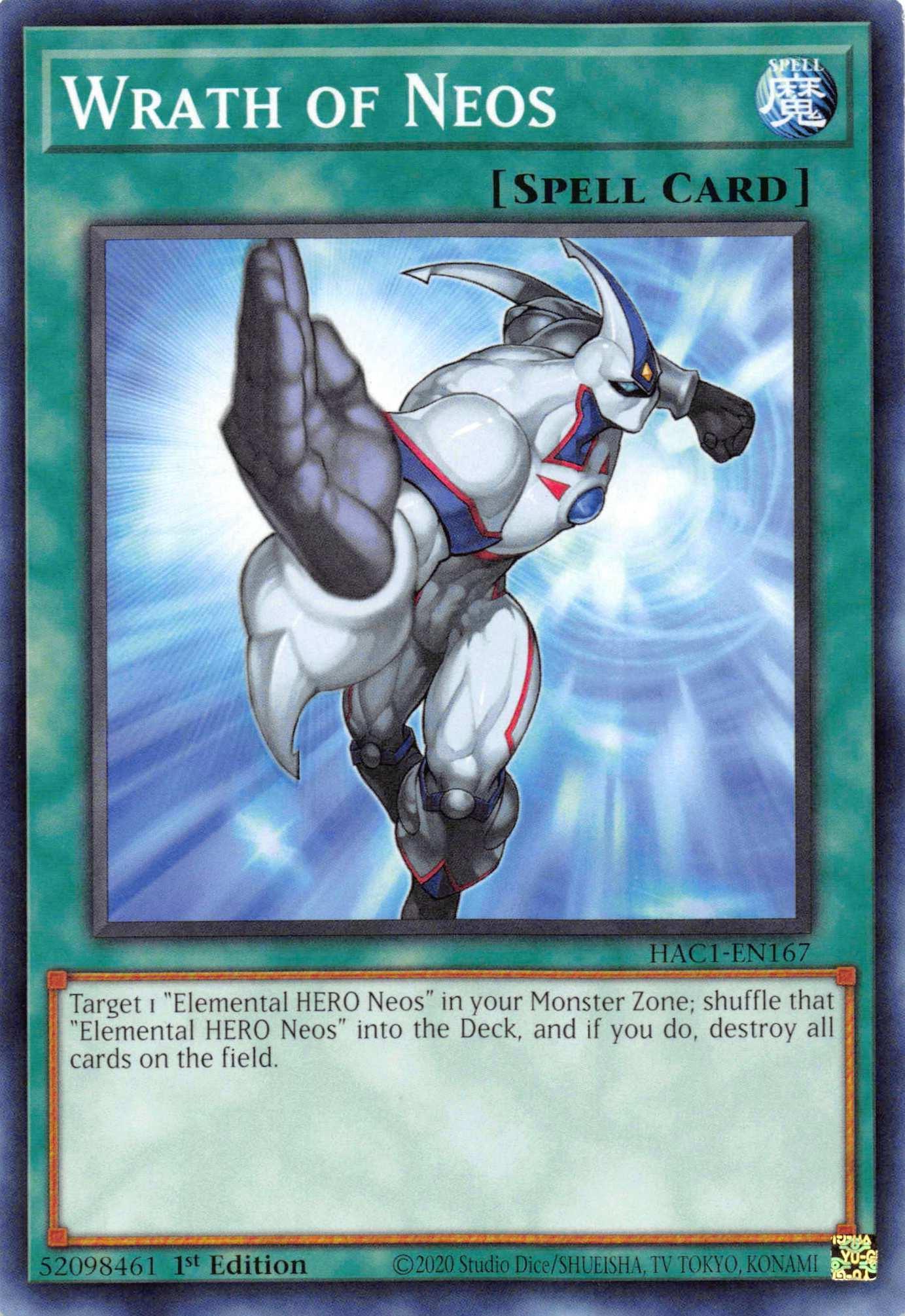 1st Edition, Common, Hidden Arsenal: Chapter 1, Normal Spell, Spell Wrath of Neos [HAC1-EN167] Common - Trading Card World