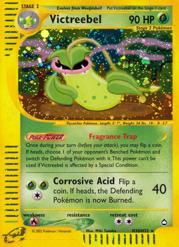 Aquapolis, Fire[×2], Grass, H30, Holofoil, Rare, Reverse Holofoil Victreebel (H30/H32) [Aquapolis] - Trading Card World