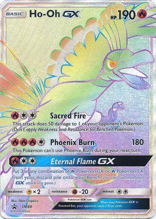 Fighting[-20], Fire, Holofoil, Lightning[x2], Promo, SM80, Sun & Moon: Black Star Promos Ho-Oh GX (SM80) (Jumbo Card) [Sun & Moon: Black Star Promos] - Trading Card World