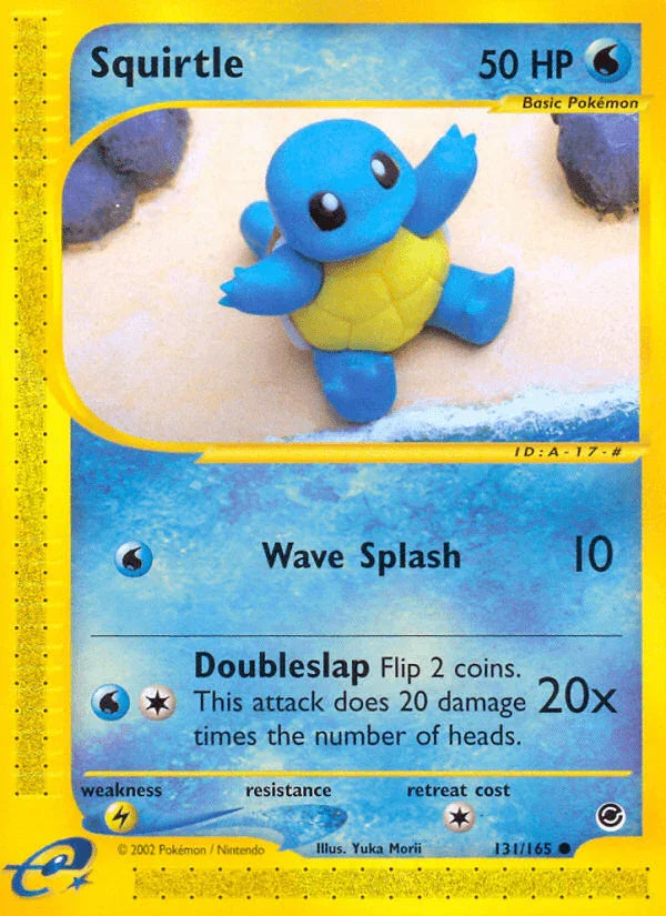 131, Common, Expedition: Base Set, Lightning[×2], Normal, Reverse Holofoil, Water Squirtle (131/165) [Expedition: Base Set] - Trading Card World