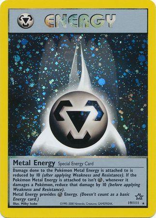 19, Holo Rare, Holofoil, Metal, Neo Genesis Unlimited Metal Energy (19/111) [Neo Genesis Unlimited] - Trading Card World