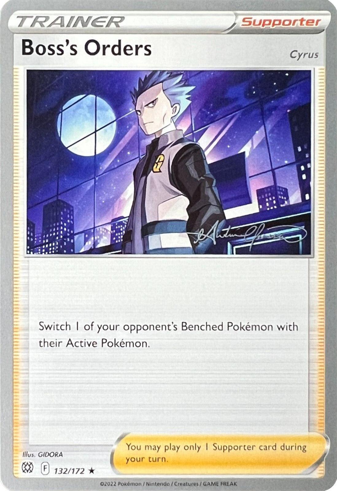 132, Normal, Rare, Supporter, World Championships 2022 Boss's Orders (132/172) (Cyrus) (The Shape of Mew - Andre Chiasson) [World Championships 2022] - Trading Card World