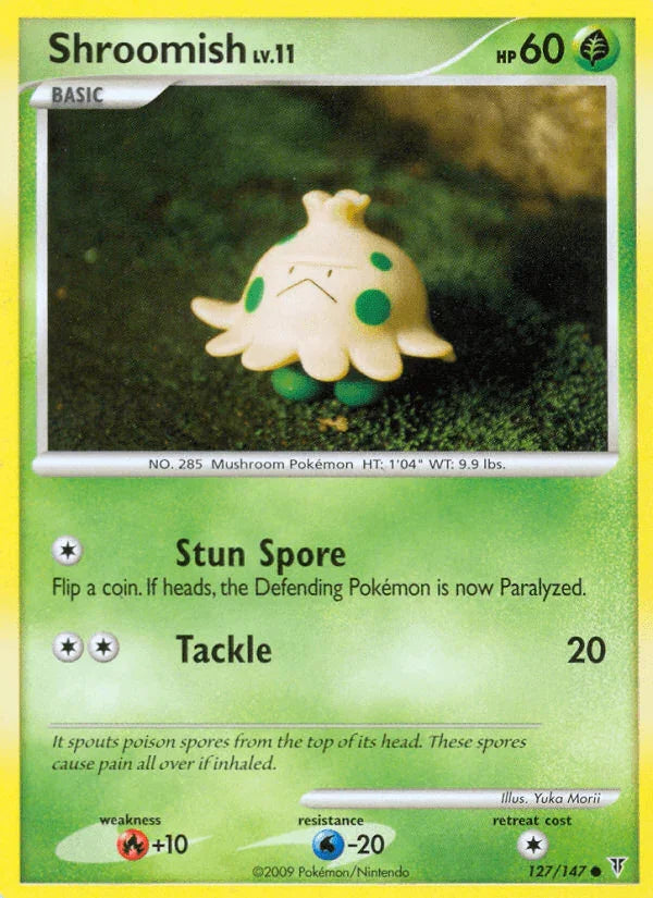 127, Common, Fire[+10], Grass, Normal, Platinum: Supreme Victors, Reverse Holofoil, Water[-20] Shroomish (127/147) [Platinum: Supreme Victors] - Trading Card World