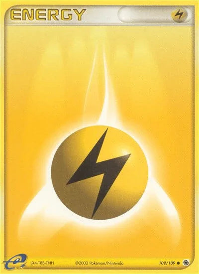 109, Basic Energy, Common, EX: Ruby & Sapphire, Normal, Reverse Holofoil Lightning Energy (109/109) [EX: Ruby & Sapphire] - Trading Card World