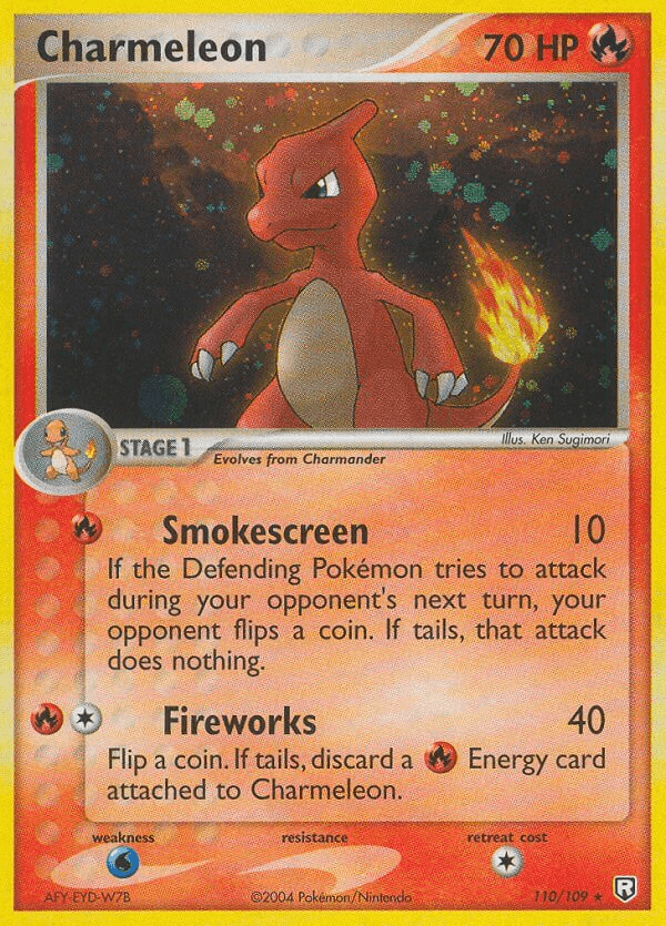 110, EX: Team Rocket Returns, Fire, Holofoil, Secret Rare, Water[×2] Charmeleon (110/109) [EX: Team Rocket Returns] - Trading Card World