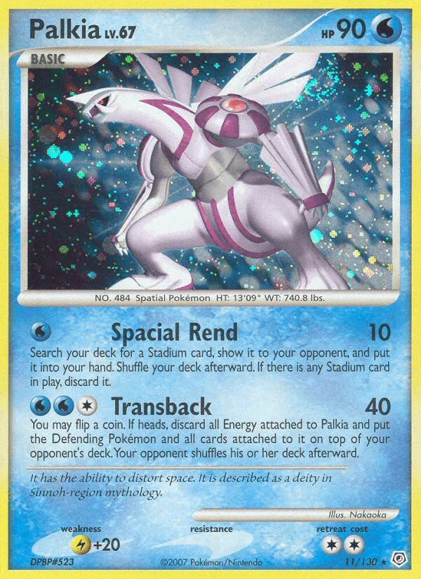 11, Diamond & Pearl: Base Set, Holo Rare, Holofoil, Lightning[+20], Reverse Holofoil, Water Palkia (11/130) [Diamond & Pearl: Base Set] - Trading Card World
