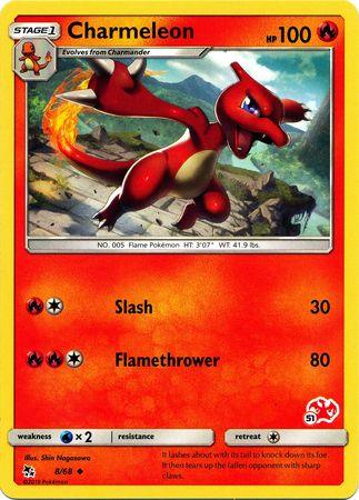 Battle Academy 2020, Fire, Normal, Promo, Water[×2] Charmeleon (8/68) (Charizard Stamp #51) [Battle Academy 2020] - Trading Card World