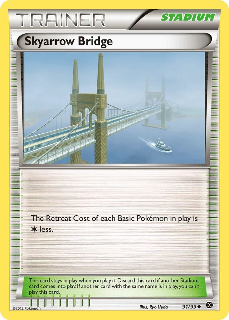 91, Black & White: Next Destinies, Normal, Reverse Holofoil, Stadium, Uncommon Skyarrow Bridge (91/99) [Black & White: Next Destinies] - Trading Card World