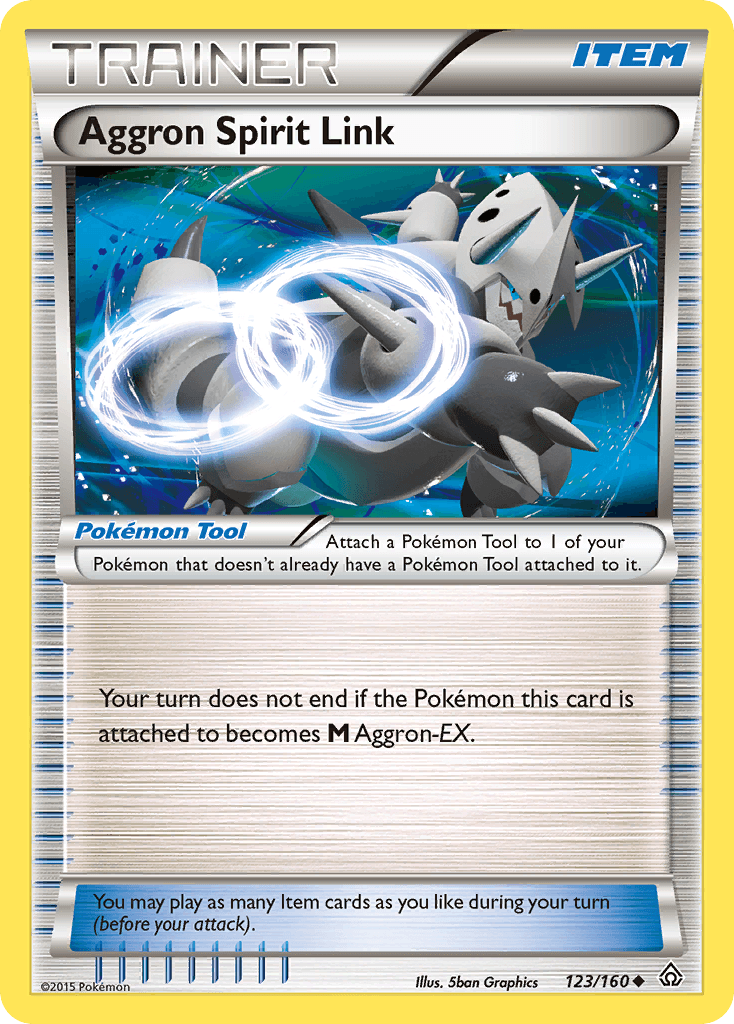 123, Item, Normal, Reverse Holofoil, Uncommon, XY: Primal Clash Aggron Spirit Link (123/160) [XY: Primal Clash] - Trading Card World