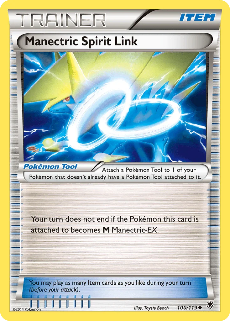 100, Item, Normal, Reverse Holofoil, Uncommon, XY: Phantom Forces Manectric Spirit Link (100/119) [XY: Phantom Forces] - Trading Card World