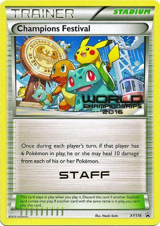 Normal, Promo, Stadium, XY176, XY: Black Star Promos Champions Festival 2016 Staff (XY176) [XY: Black Star Promos] - Trading Card World