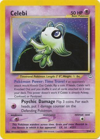 Holo Rare, Holofoil, Neo Revelation Unlimited, Psychic, Psychic[×2] Celebi (3/64) [Neo Revelation Unlimited] - Trading Card World