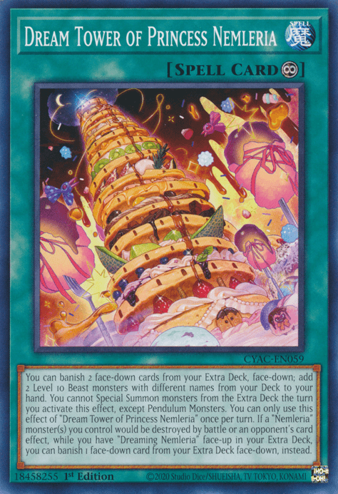 1st Edition, Common, Continuous Spell, Cyberstorm Access, Spell Dream Tower of Princess Nemleria [CYAC-EN059] Common - Trading Card World