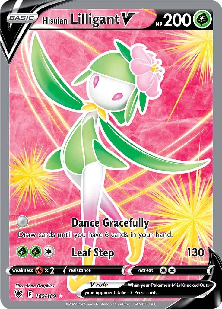 162, Fire [x2], Grass, Holofoil, Sword & Shield: Astral Radiance, Ultra Rare Hisuian Lilligant V (162/189) [Sword & Shield: Astral Radiance] - Trading Card World