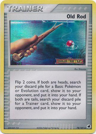 78, EX: Dragon Frontiers, Item, Reverse Holofoil, Uncommon Old Rod (78/101) (Stamped) [EX: Dragon Frontiers] - Trading Card World