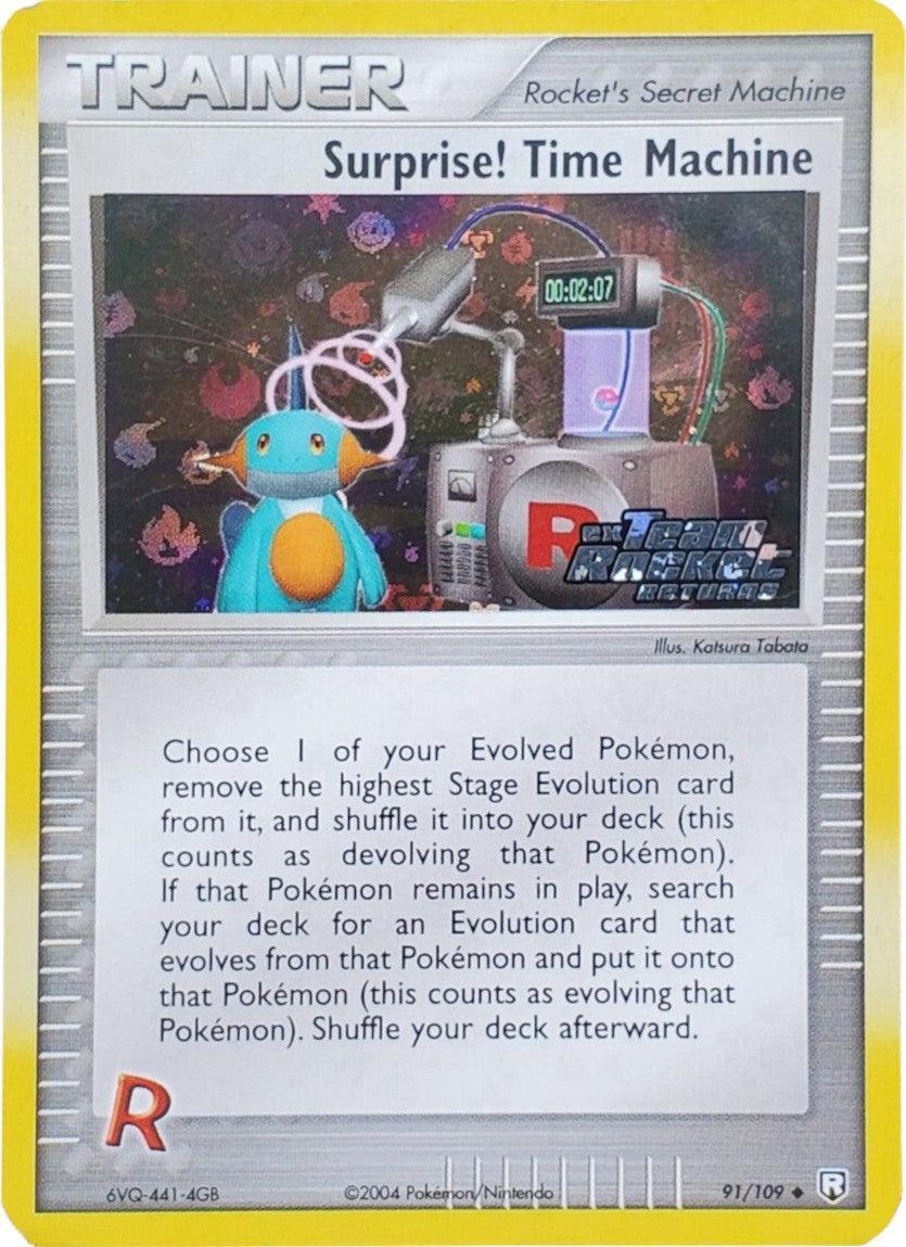 91, EX: Team Rocket Returns, Item, Reverse Holofoil, Uncommon Surprise! Time Machine (91/109) (Stamped) [EX: Team Rocket Returns] - Trading Card World