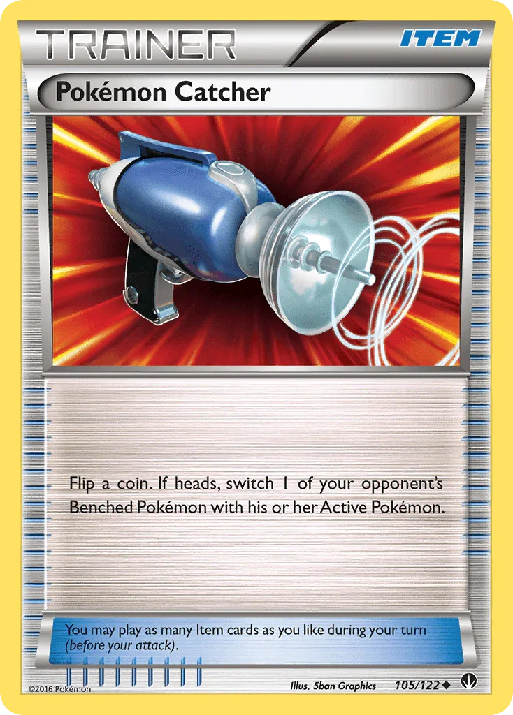 105, Item, Normal, Reverse Holofoil, Uncommon, XY: BREAKpoint Pokemon Catcher (105/122) [XY: BREAKpoint] - Trading Card World