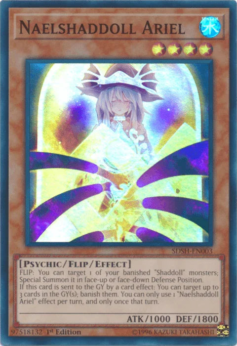 1st Edition, Flip/Effect Monster, Psychic, Structure Deck: Shaddoll Showdown, Super Rare, Unlimited, Water Naelshaddoll Ariel [SDSH-EN003] Super Rare - Trading Card World