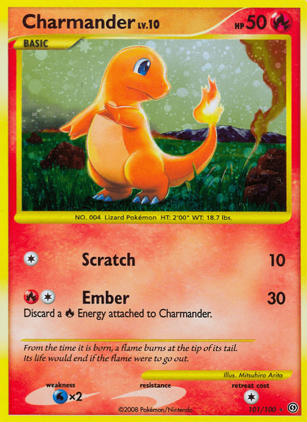 Diamond & Pearl: Stormfront, Fire, Holofoil, Secret Rare, Water[×2] Charmander (101/100) [Diamond & Pearl: Stormfront] - Trading Card World
