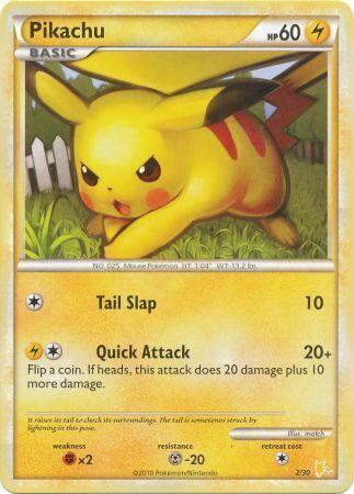 Fighting[×2], HeartGold & SoulSilver: Trainer Kit - Raichu, Lightning, Metal[-20], Normal, Promo Pikachu (2/30) [HeartGold & SoulSilver: Trainer Kit - Raichu] - Trading Card World