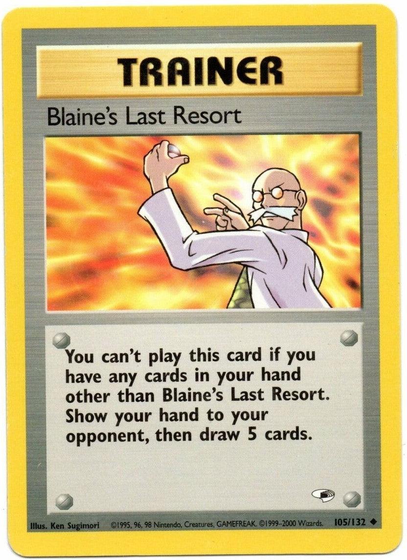 105, Gym Heroes Unlimited, Item, Normal, Uncommon Blaine's Last Resort (105/132) [Gym Heroes Unlimited] - Trading Card World