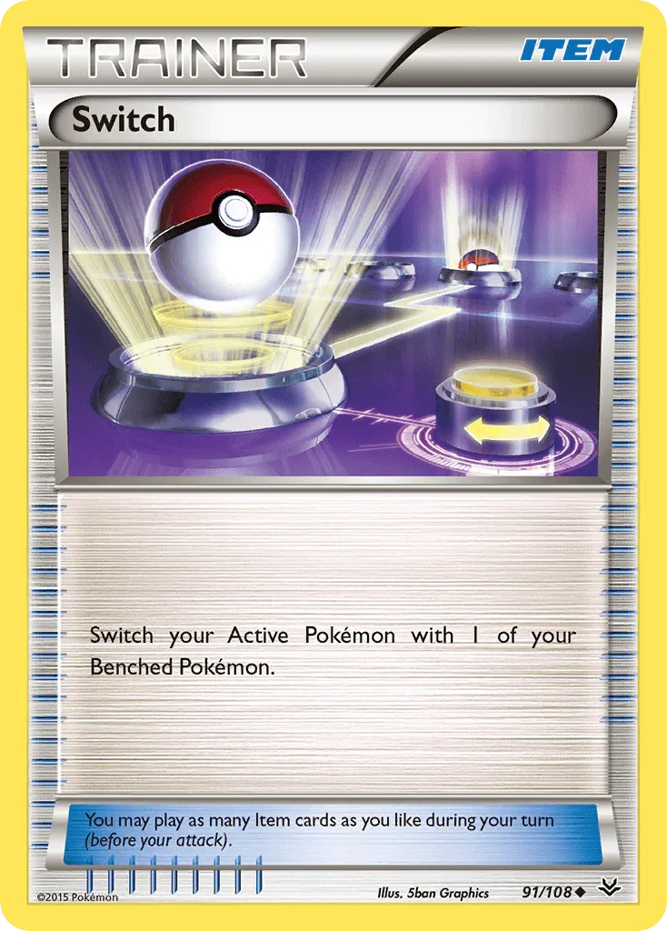 91, Item, Normal, Reverse Holofoil, Uncommon, XY: Roaring Skies Switch (91/108) [XY: Roaring Skies] - Trading Card World