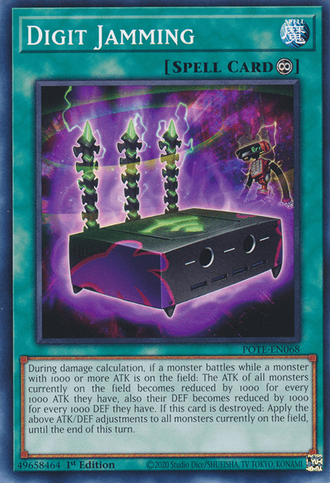 1st Edition, Common, Continuous Spell, Power of the Elements, Spell, Unlimited Digit Jamming [POTE-EN068] Common - Trading Card World