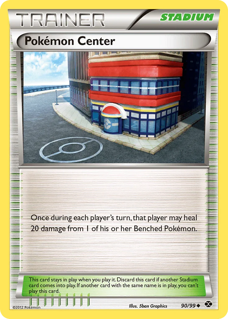 90, Black & White: Next Destinies, Normal, Reverse Holofoil, Stadium, Uncommon Pokemon Center (90/99) [Black & White: Next Destinies] - Trading Card World