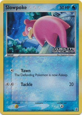 83, Common, EX: Delta Species, Lightning[×2], Reverse Holofoil, Water Slowpoke (83/113) (Stamped) [EX: Delta Species] - Trading Card World