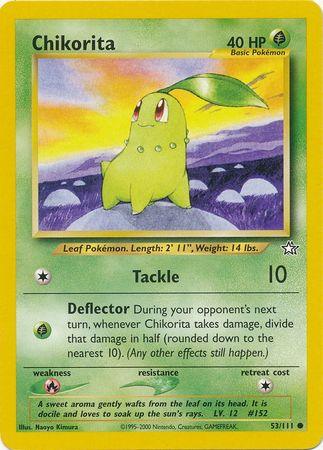 53, Common, Fire[×2], Grass, Neo Genesis Unlimited, Normal Chikorita (53/111) [Neo Genesis Unlimited] - Trading Card World