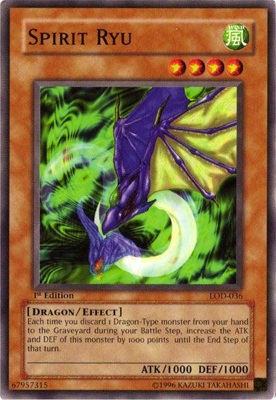 1st Edition, Common, Dragon, Effect Monster, Legacy of Darkness, Unlimited, Wind Spirit Ryu [LOD-036] Common - Trading Card World