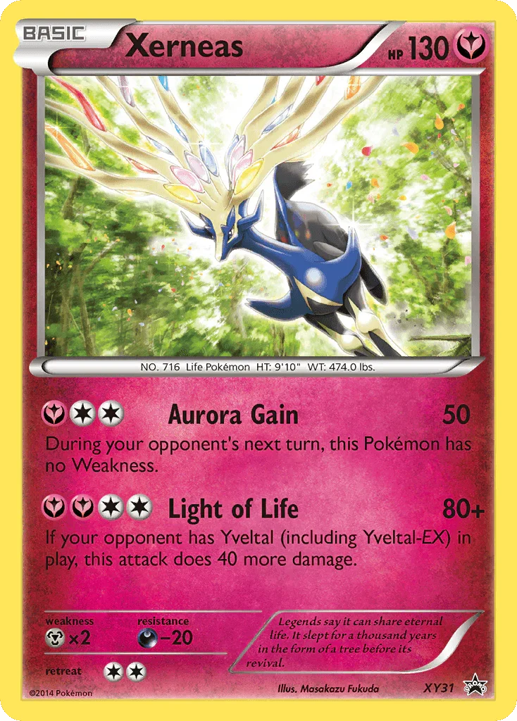 Darkness[-20], Fairy, Holofoil, Metal[×2], Promo, XY31, XY: Black Star Promos Xerneas (XY31) [XY: Black Star Promos] - Trading Card World